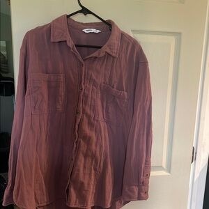 Sonoma Women's Button Down Shirt - Mauve